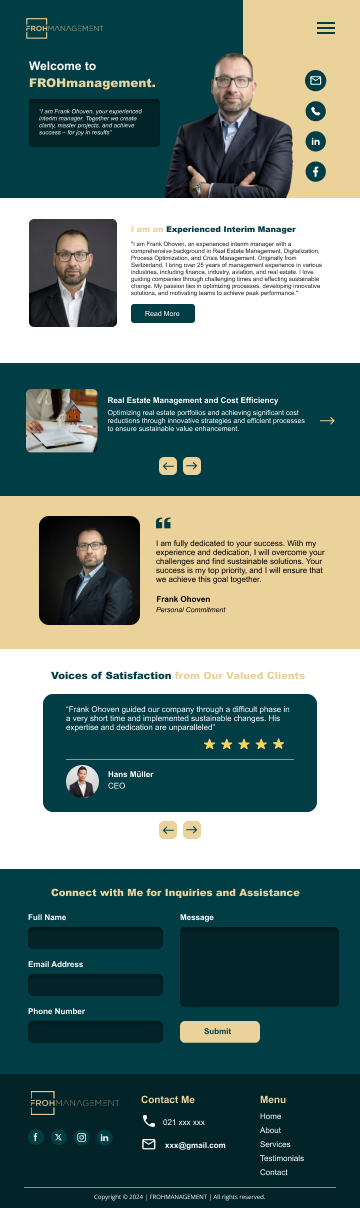 Web Design par Taufik H pour frohmanagement | Design #33077185