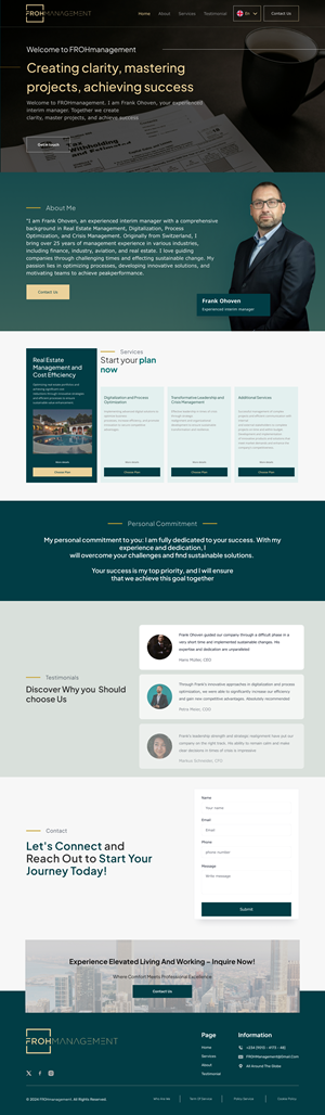 Web Design par Taufik H pour frohmanagement | Design : #33077201