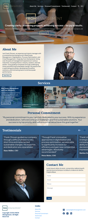 Web Design par Taufik H pour frohmanagement | Design : #33077217