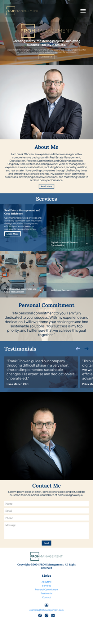 Web Design par Taufik H pour frohmanagement | Design : #33077218