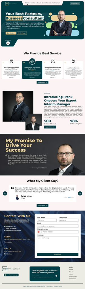 Web Design par Taufik H pour frohmanagement | Design : #33083424