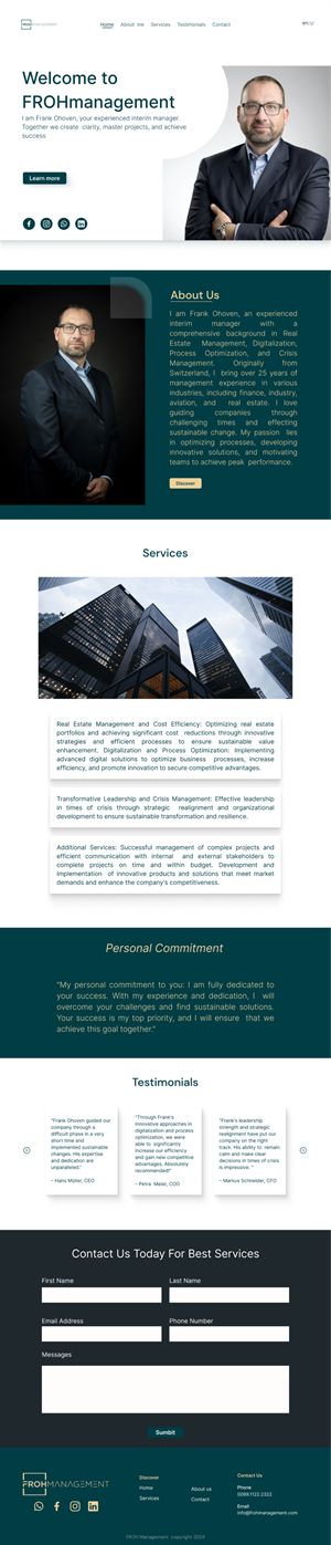 Web Design par Taufik H pour frohmanagement | Design : #33083437