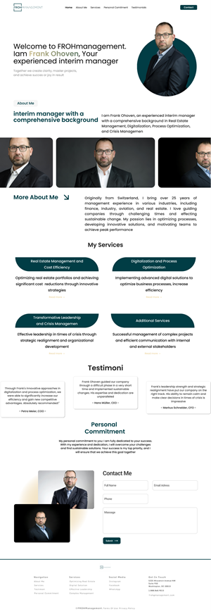 Web Design par Taufik H pour frohmanagement | Design : #33091807