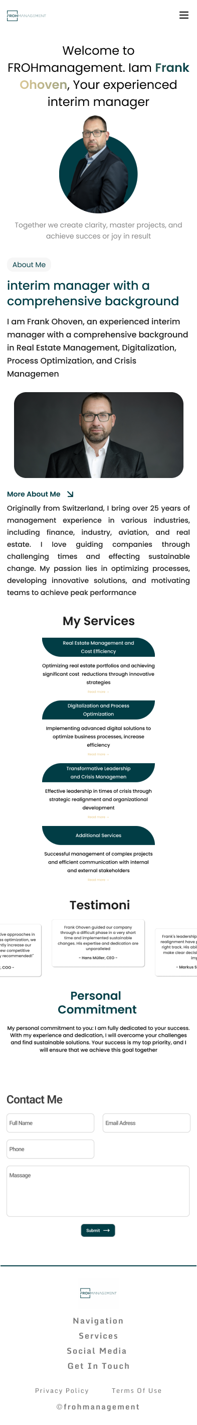 Web-Design von Taufik H für frohmanagement | Design #33091808