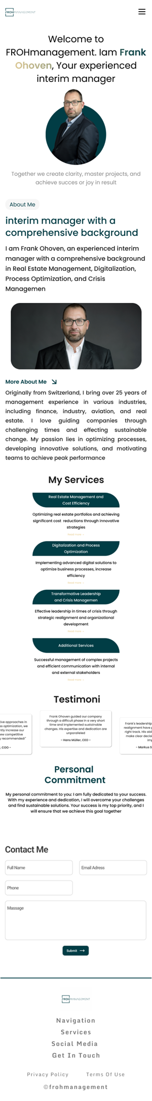 Web Design par Taufik H pour frohmanagement | Design : #33091808