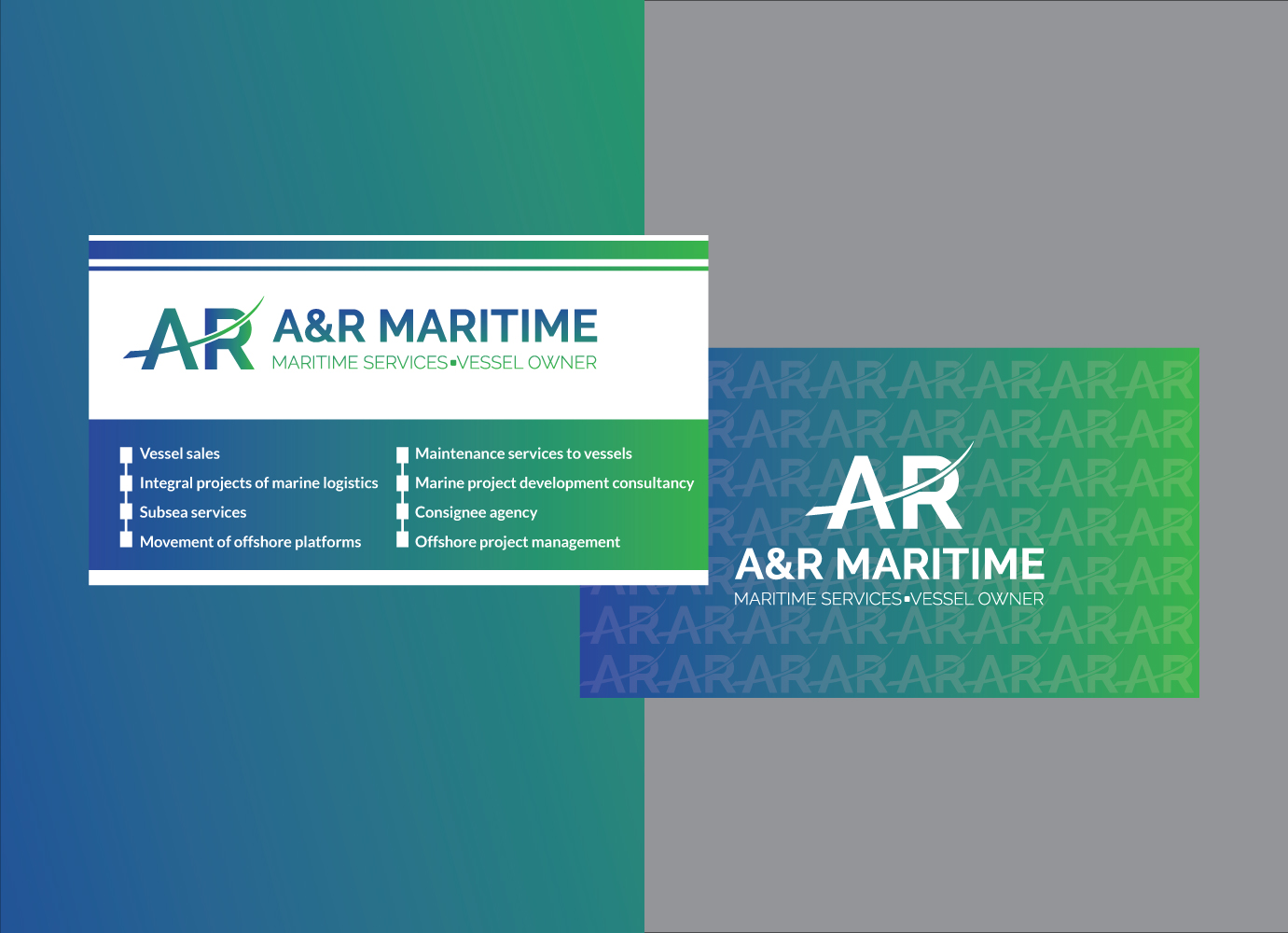 Business Card Design by VectorForge for A&R MARITIME  | Design #33099611