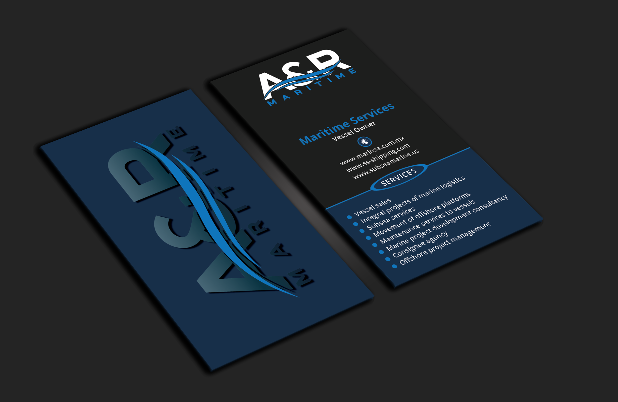 Business Card Design by DesignerShahadat for A&R MARITIME  | Design #33111966