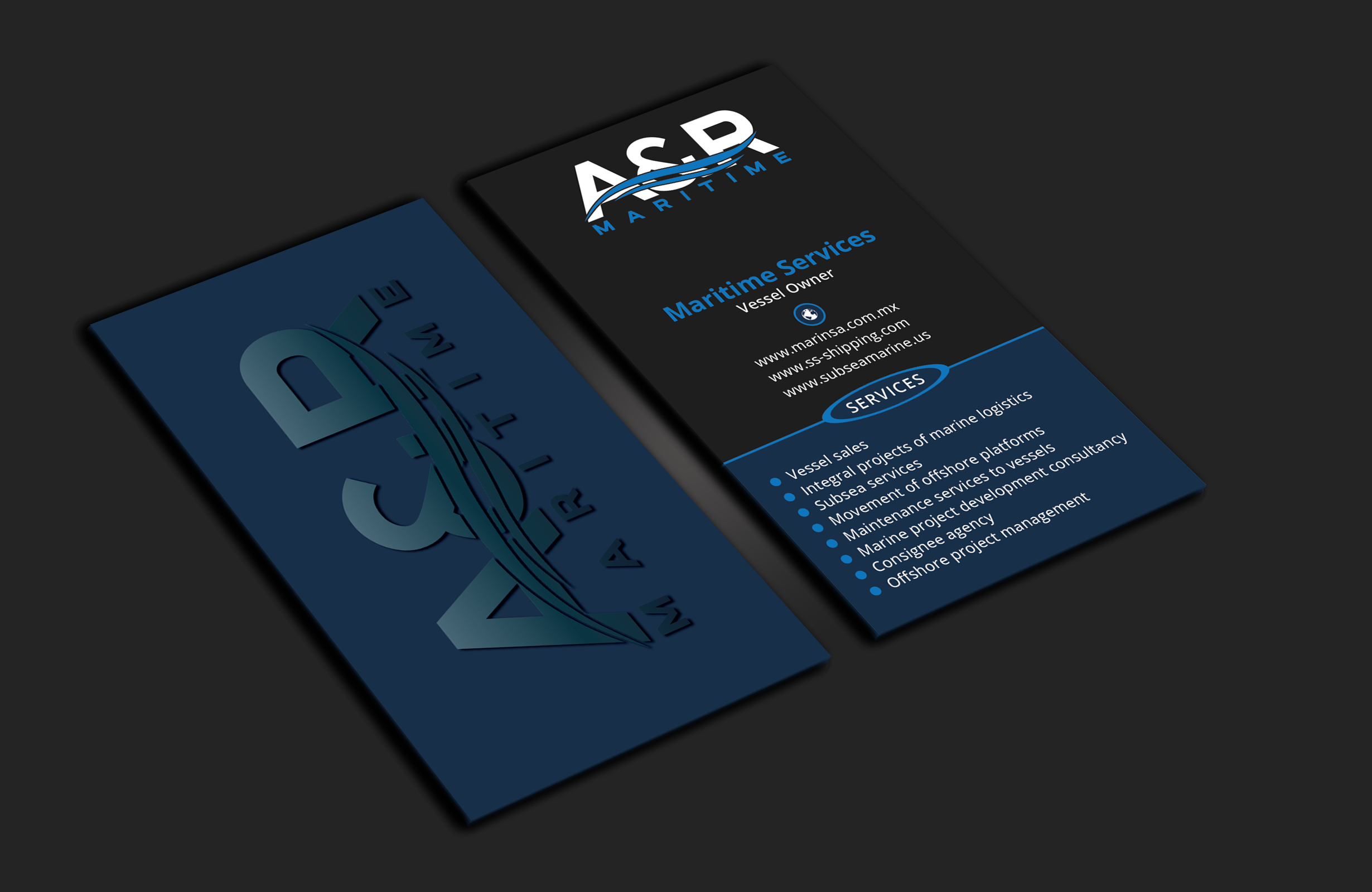 Business Card Design by DesignerShahadat for A&R MARITIME  | Design #33111967