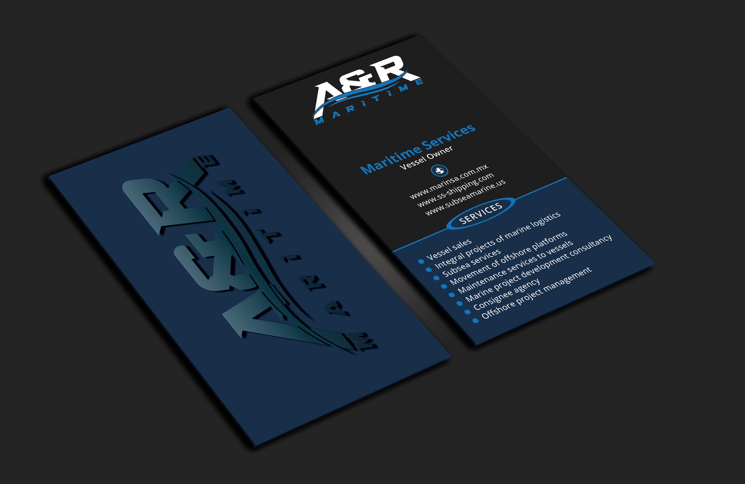 Business Card Design by DesignerShahadat for A&R MARITIME  | Design #33111969