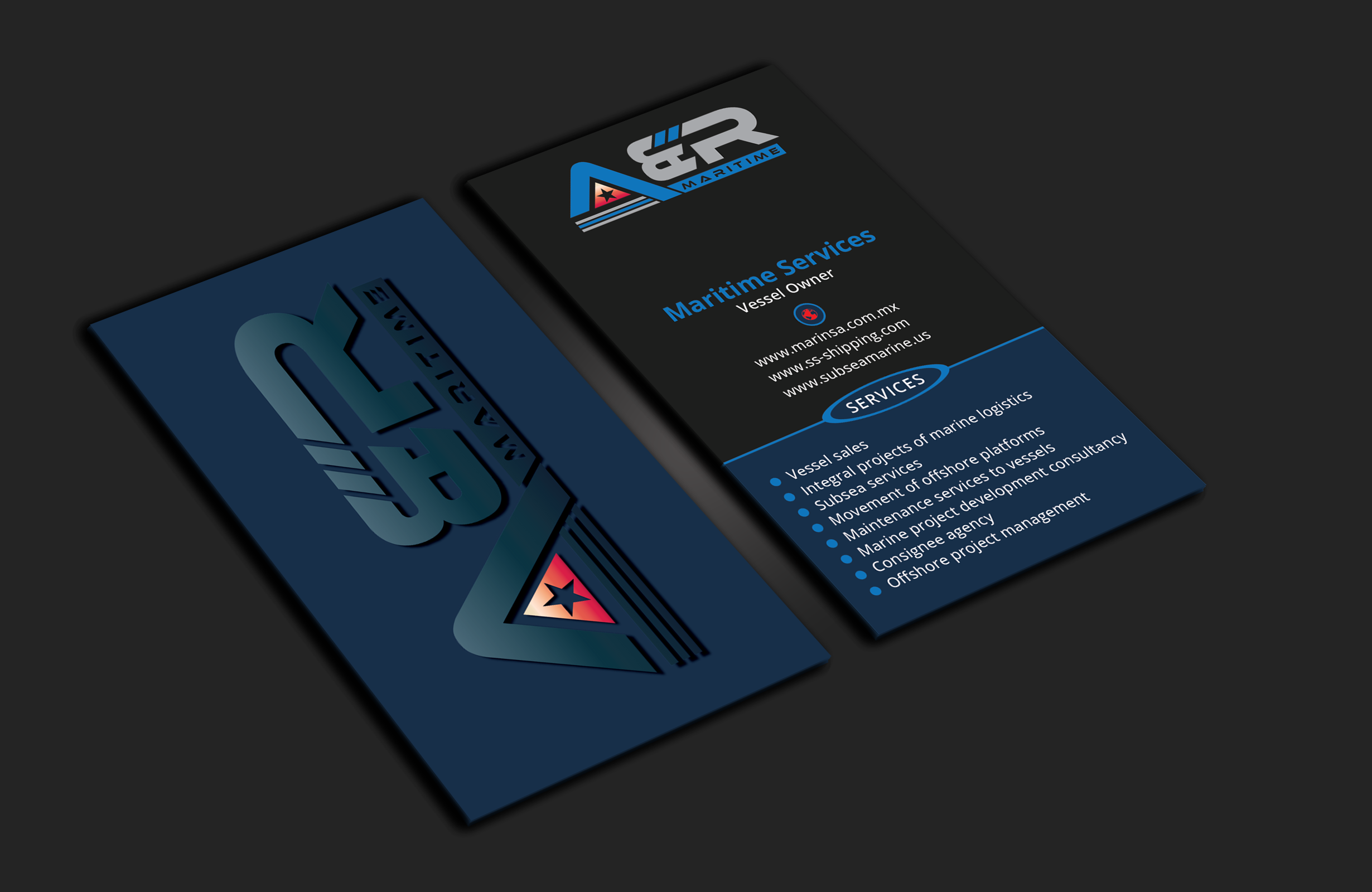 Design de Carte de Visite par DesignerShahadat pour A&R MARITIME  | Design #33112046