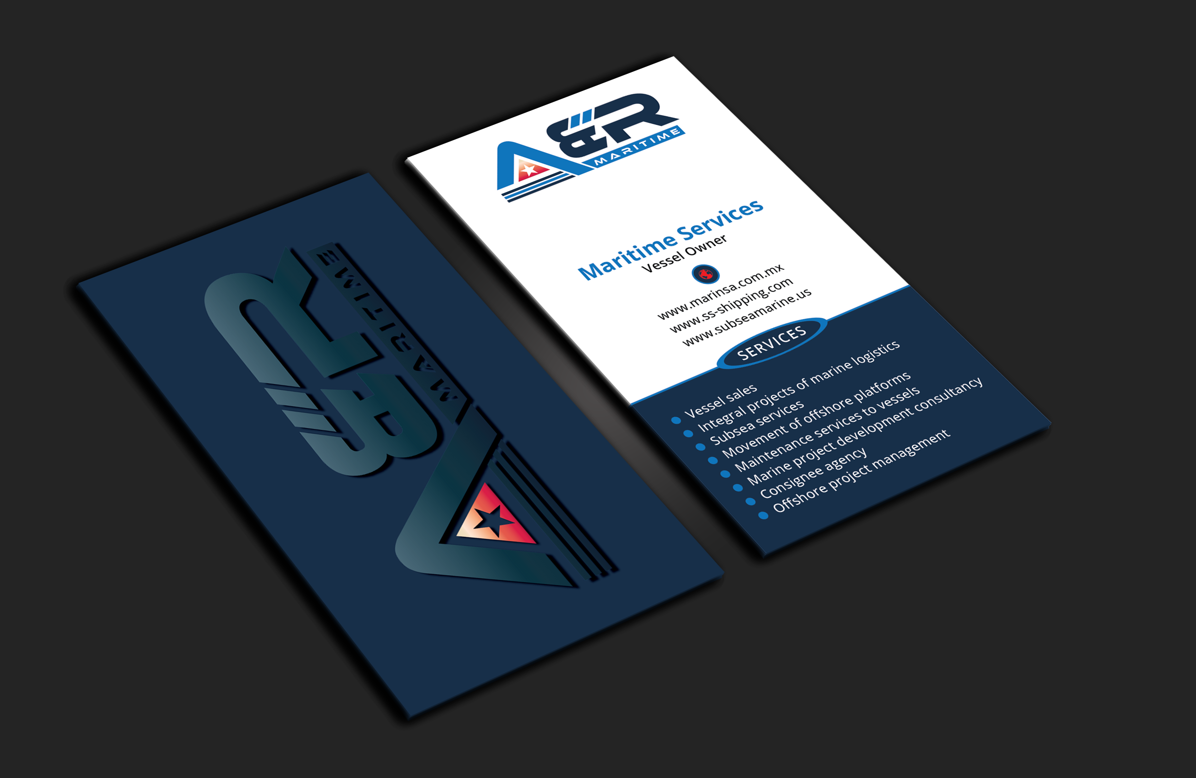 Design de Carte de Visite par DesignerShahadat pour A&R MARITIME  | Design #33112054