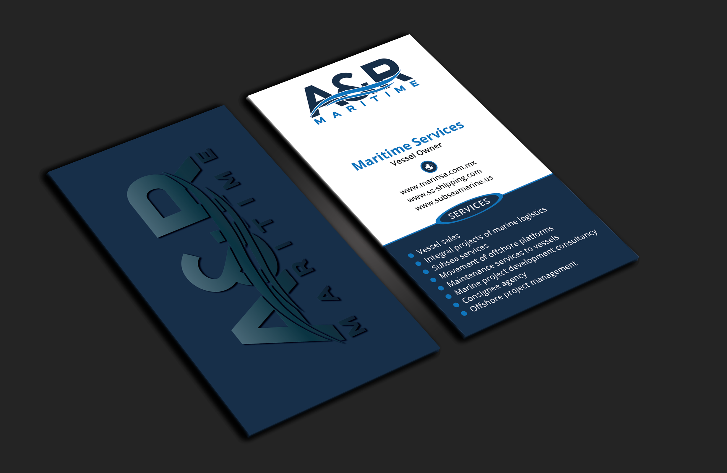 Design de Carte de Visite par DesignerShahadat pour A&R MARITIME  | Design #33112104