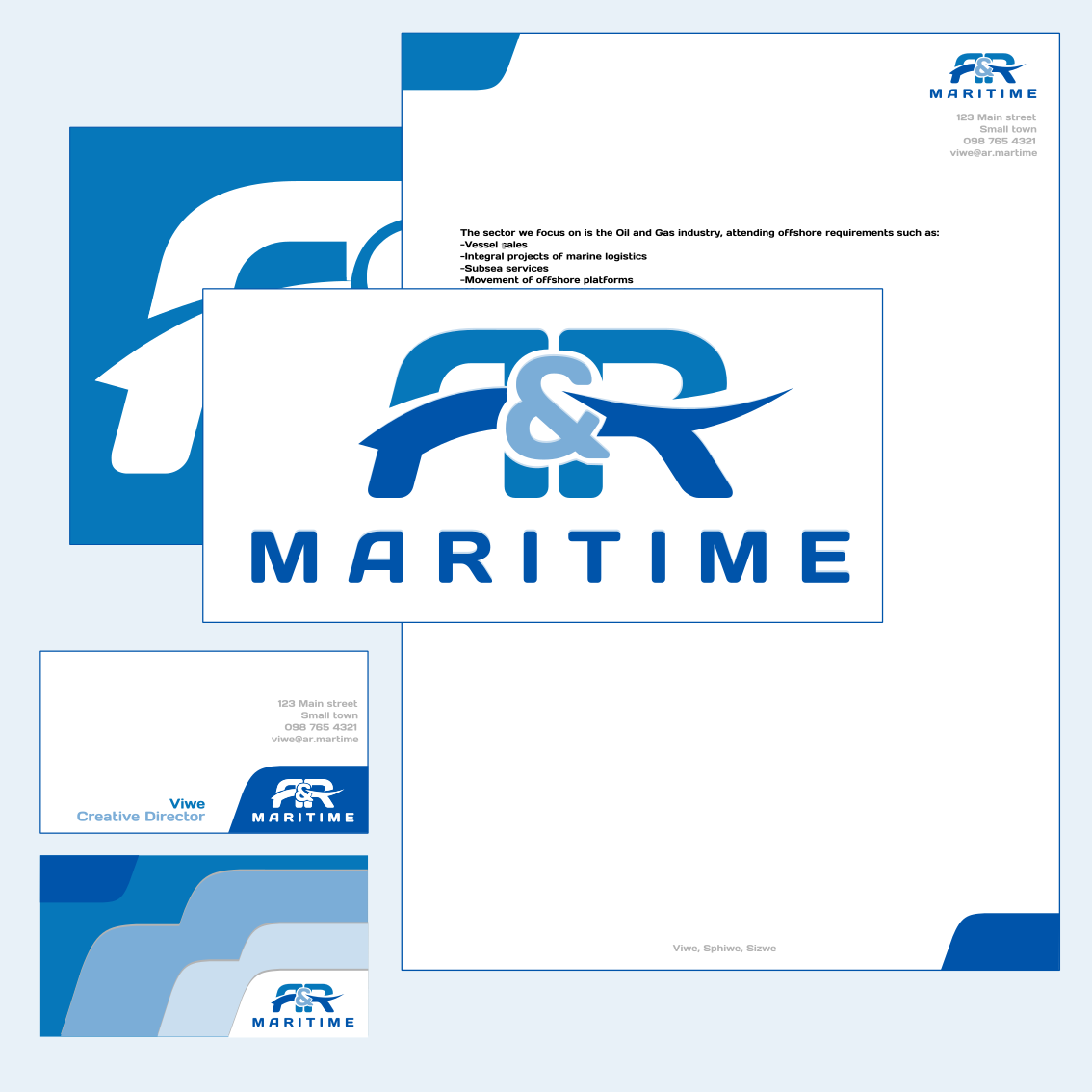 Business Card Design by viwe for A&R MARITIME  | Design #33097616