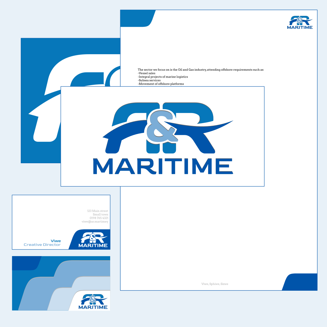 Business Card Design by viwe for A&R MARITIME  | Design #33100811