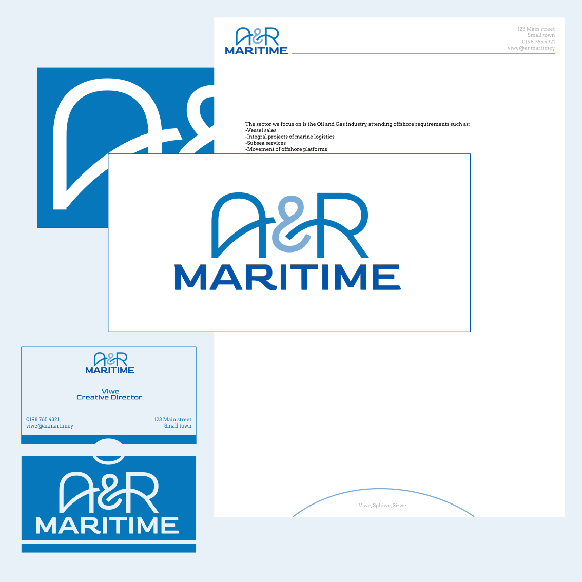 Business Card Design by viwe for A&R MARITIME  | Design #33104416