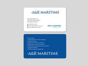 Business Card Design by R.design for A&R MARITIME  | Design: #33098998