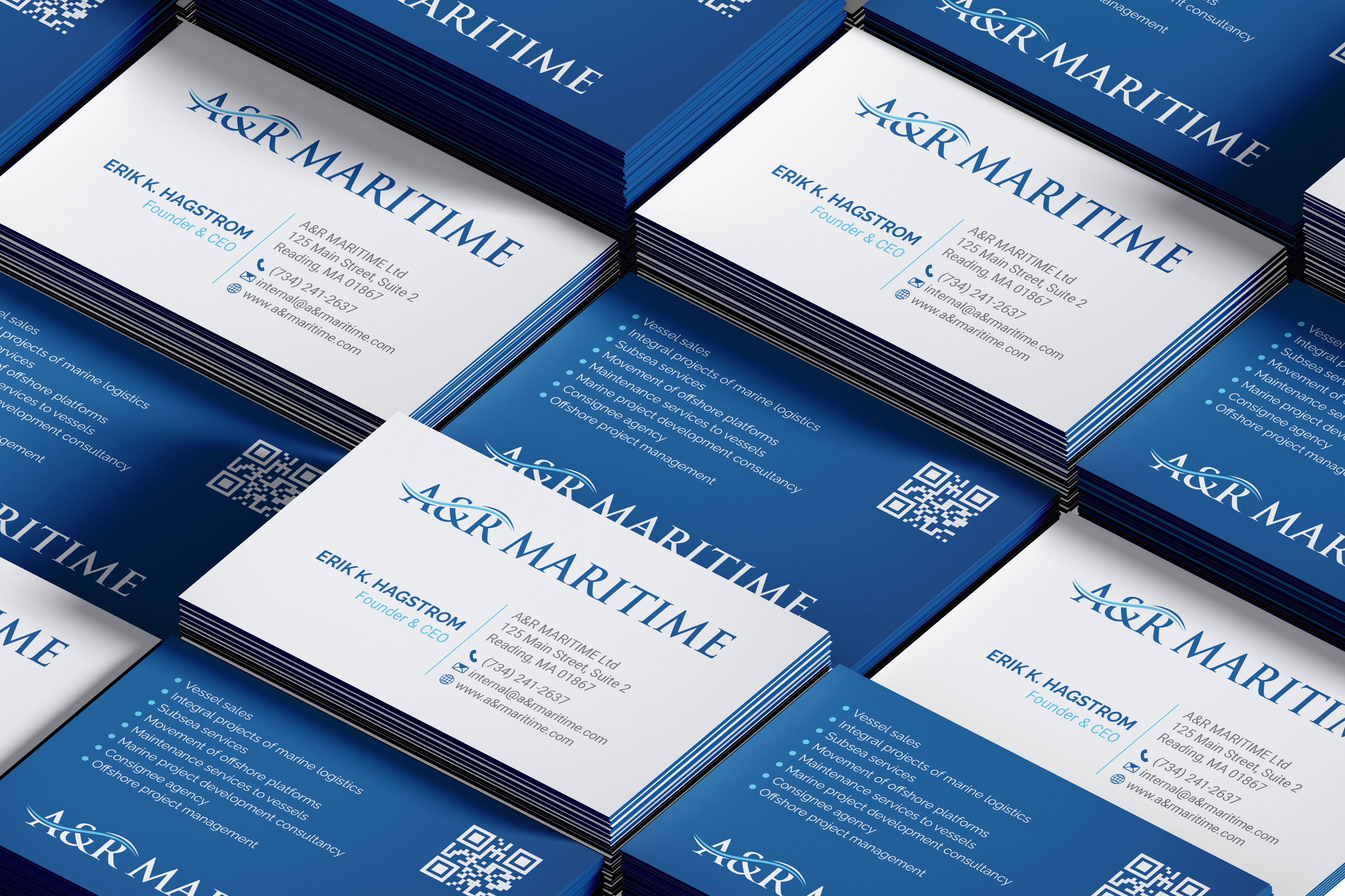 Design de Carte de Visite par R.design pour A&R MARITIME  | Design #33131508