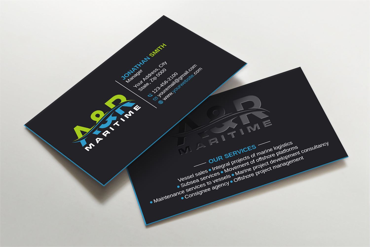 Business Card Design by Imagine design000 for A&R MARITIME  | Design #33095609