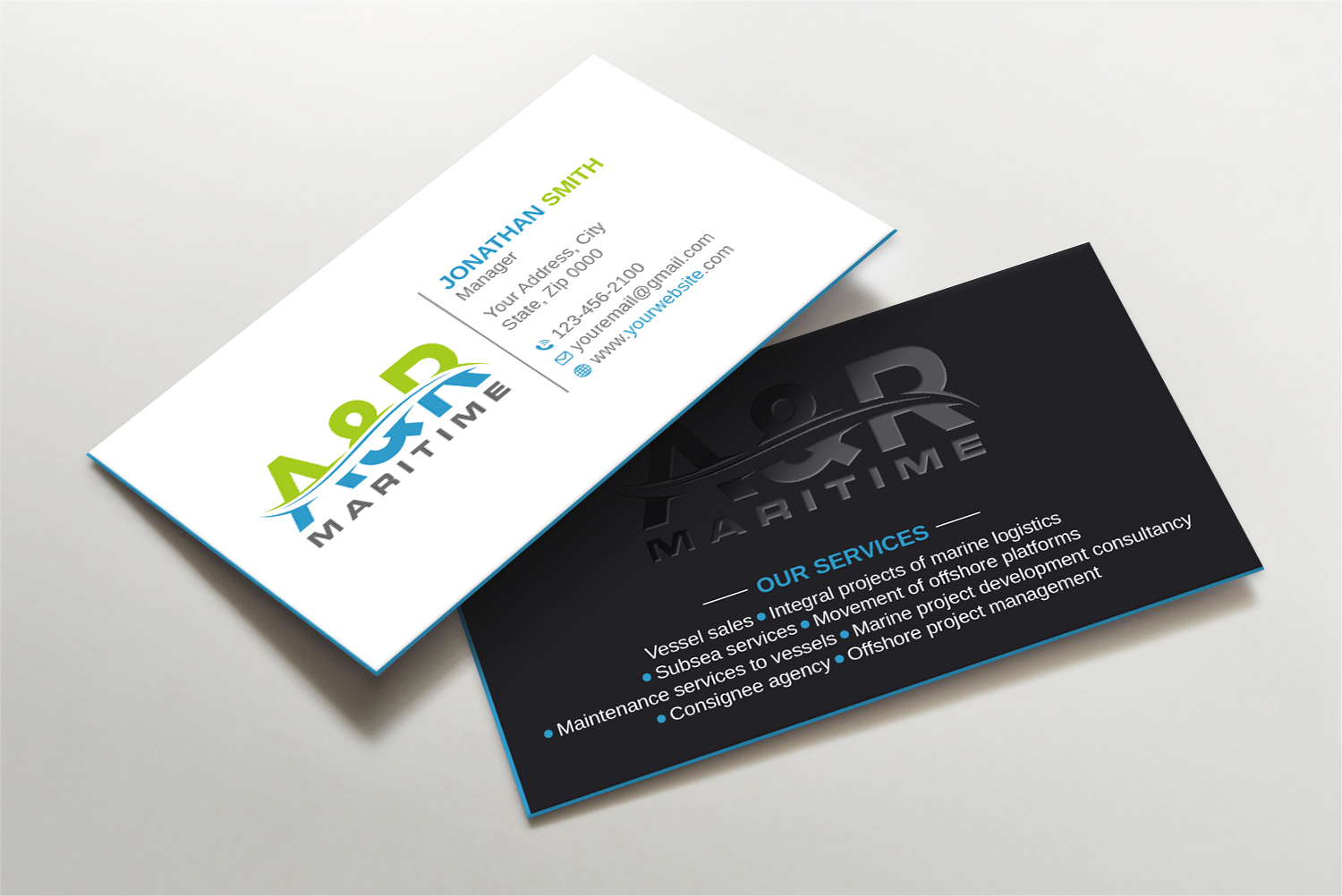Business Card Design by Imagine design000 for A&R MARITIME  | Design #33095612