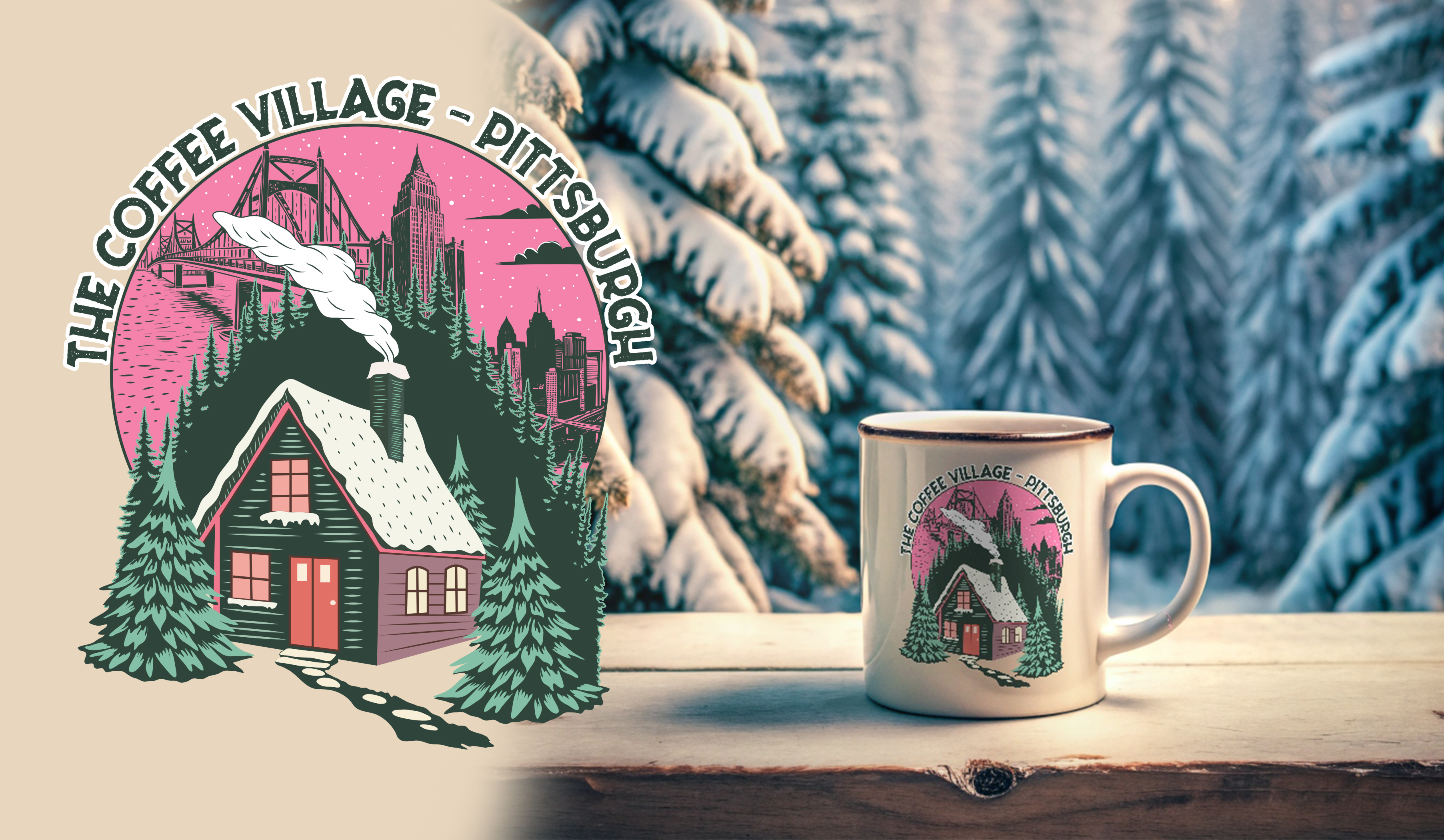 Design de Tasse et Mug par Drawingbook pour The Coffee Village | Design #33149822