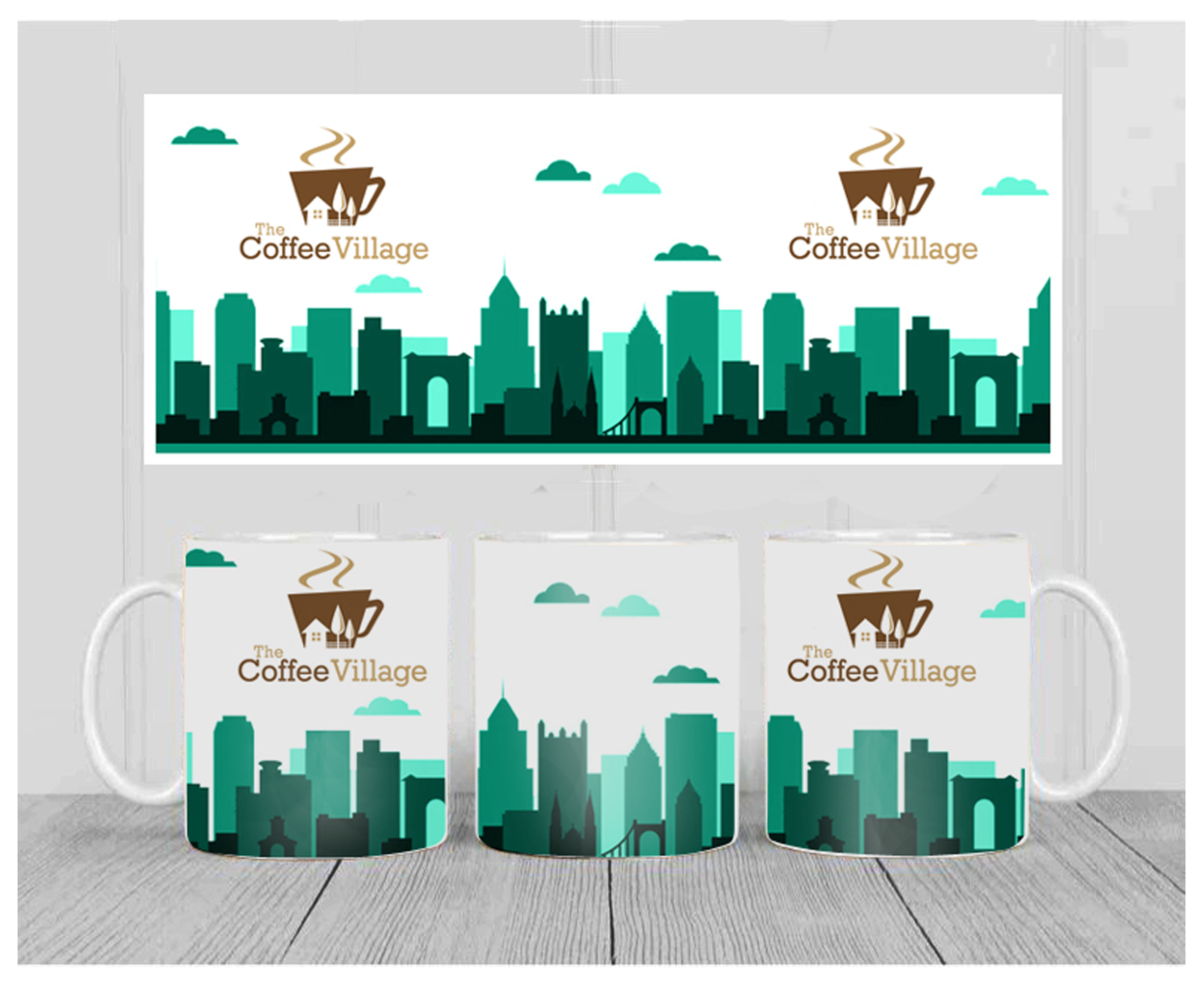 Cup and Mug Design by Grahpica for The Coffee Village | Design #33106339