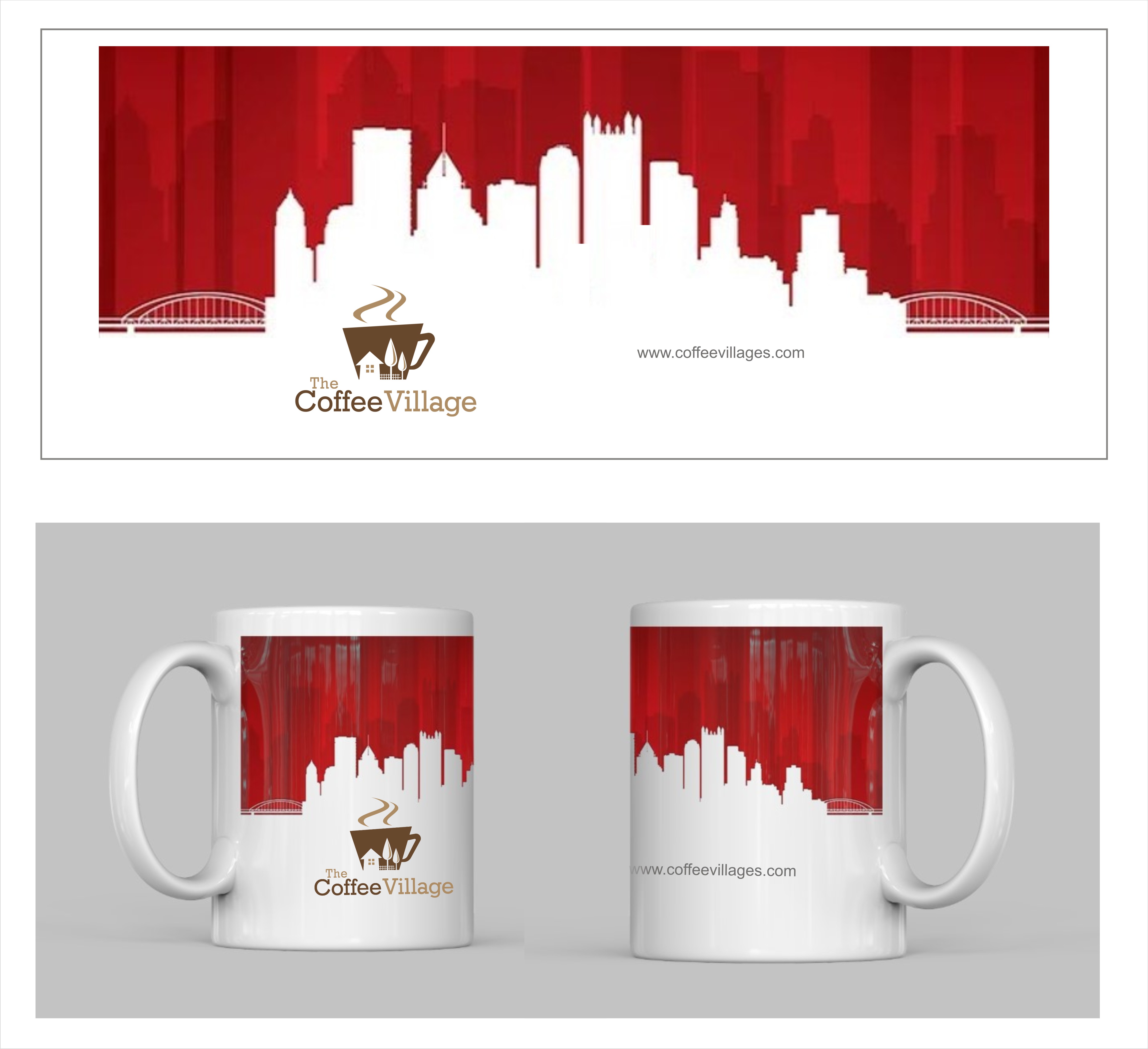 Cup and Mug Design by Grahpica for The Coffee Village | Design #33107395