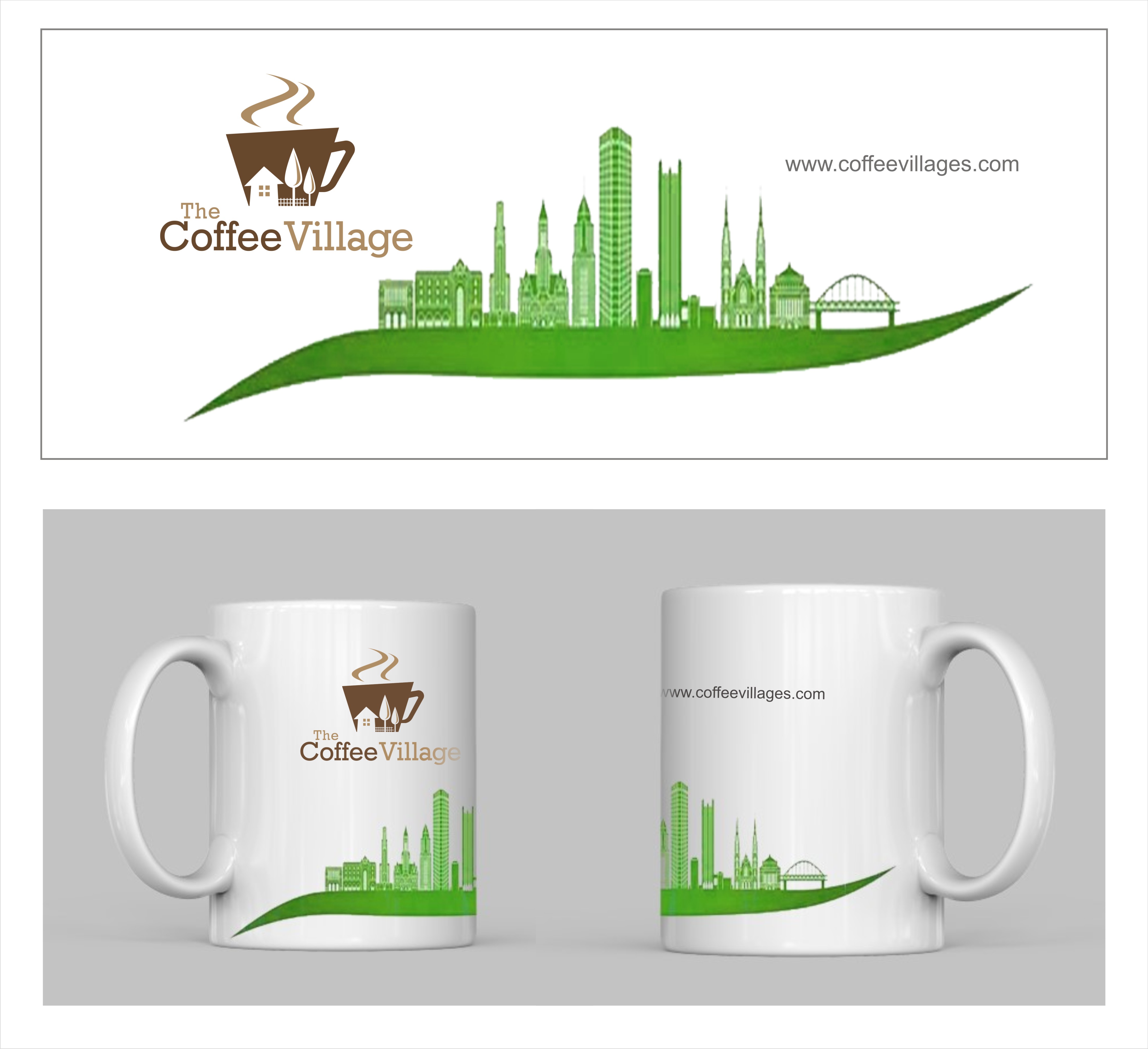 Cup and Mug Design by Grahpica for The Coffee Village | Design #33107528