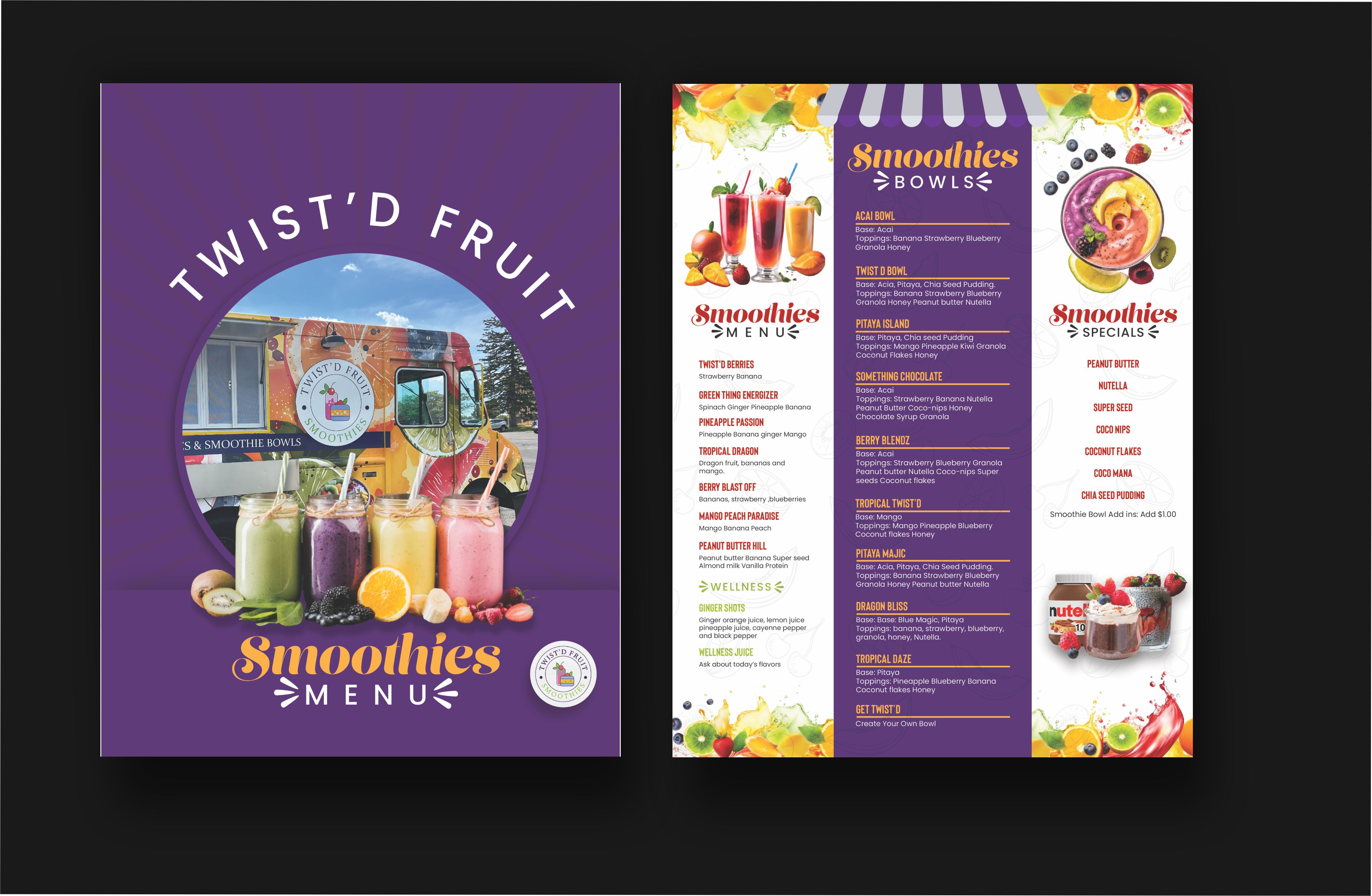 Flyer Design by Nel. for Twist’d Fruit Smoothies  | Design #33104182