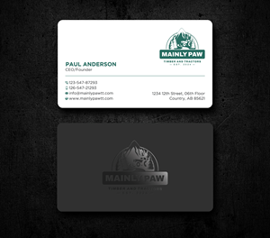 Visitenkarten-Design von Uttom 2 für Mainely Paws LLC | Design: #33084054