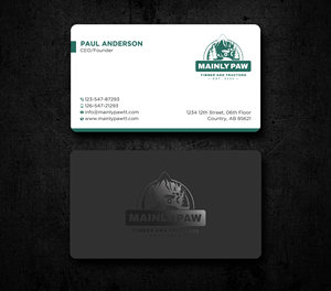 Visitenkarten-Design von Uttom 2 für Mainely Paws LLC | Design: #33084055