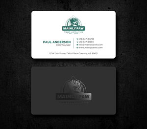 Business Card Design by Uttom 2 for Mainely Paws LLC | Design: #33084057
