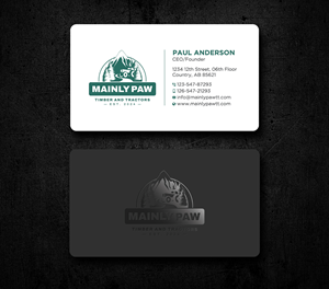 Business Card Design by Uttom 2 for Mainely Paws LLC | Design: #33084058