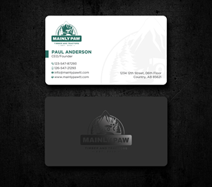 Business Card Design by Uttom 2 for Mainely Paws LLC | Design: #33084063