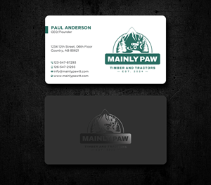 Business Card Design by Uttom 2 for Mainely Paws LLC | Design: #33084064