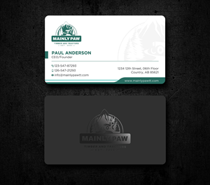 Business Card Design by Uttom 2 for Mainely Paws LLC | Design: #33084065