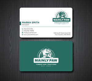 Business Card Design by Ekramul Hossen 2 for Mainely Paws LLC | Design: #33083138