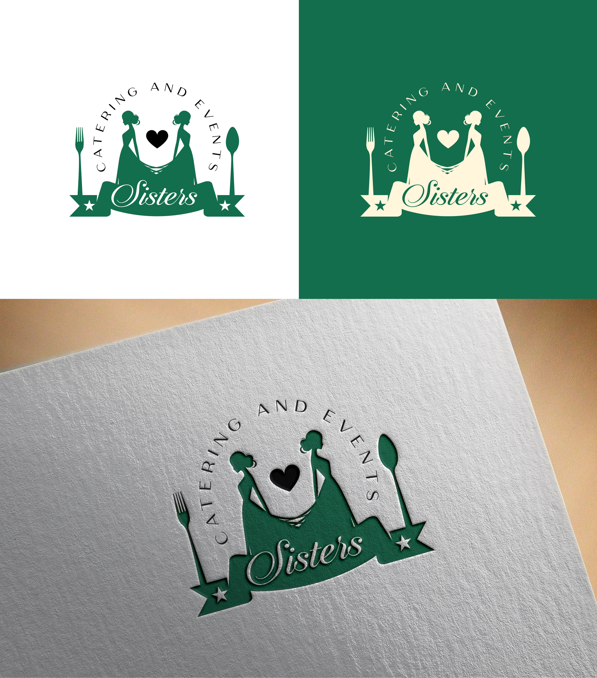 Logo Design by RA-bica for Sisters Catering and Events | Design #33113849