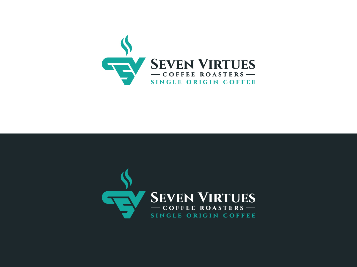 Logo Design by 439 Creations for Seven Virtues Coffee Roasters | Design #33102311