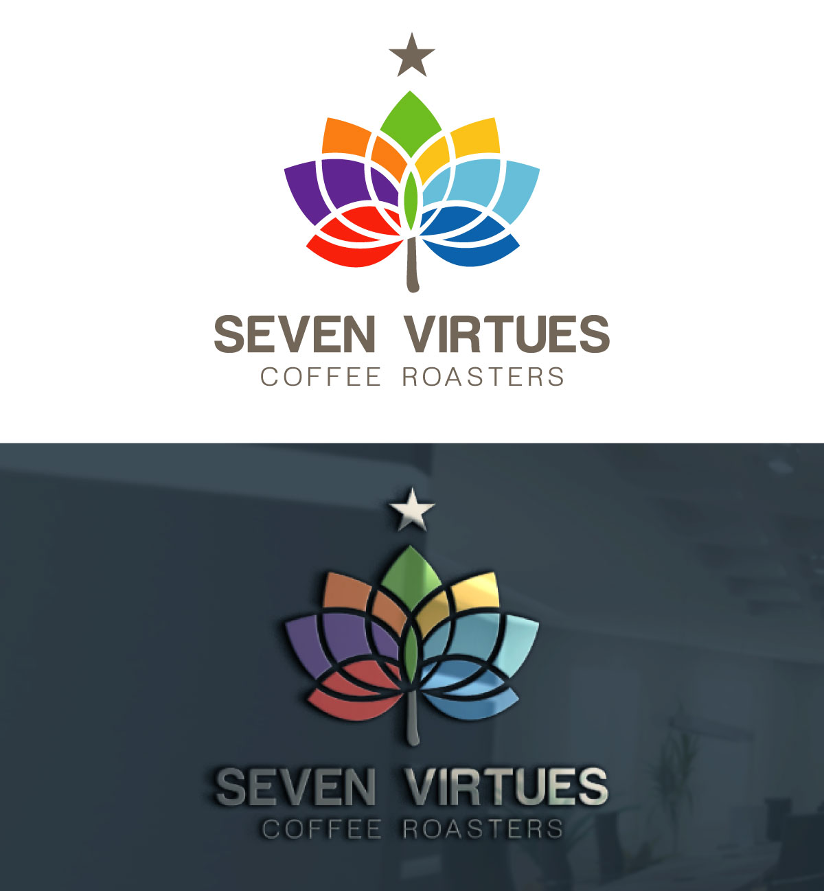 Logo Design by Davu7D for Seven Virtues Coffee Roasters | Design #33106779