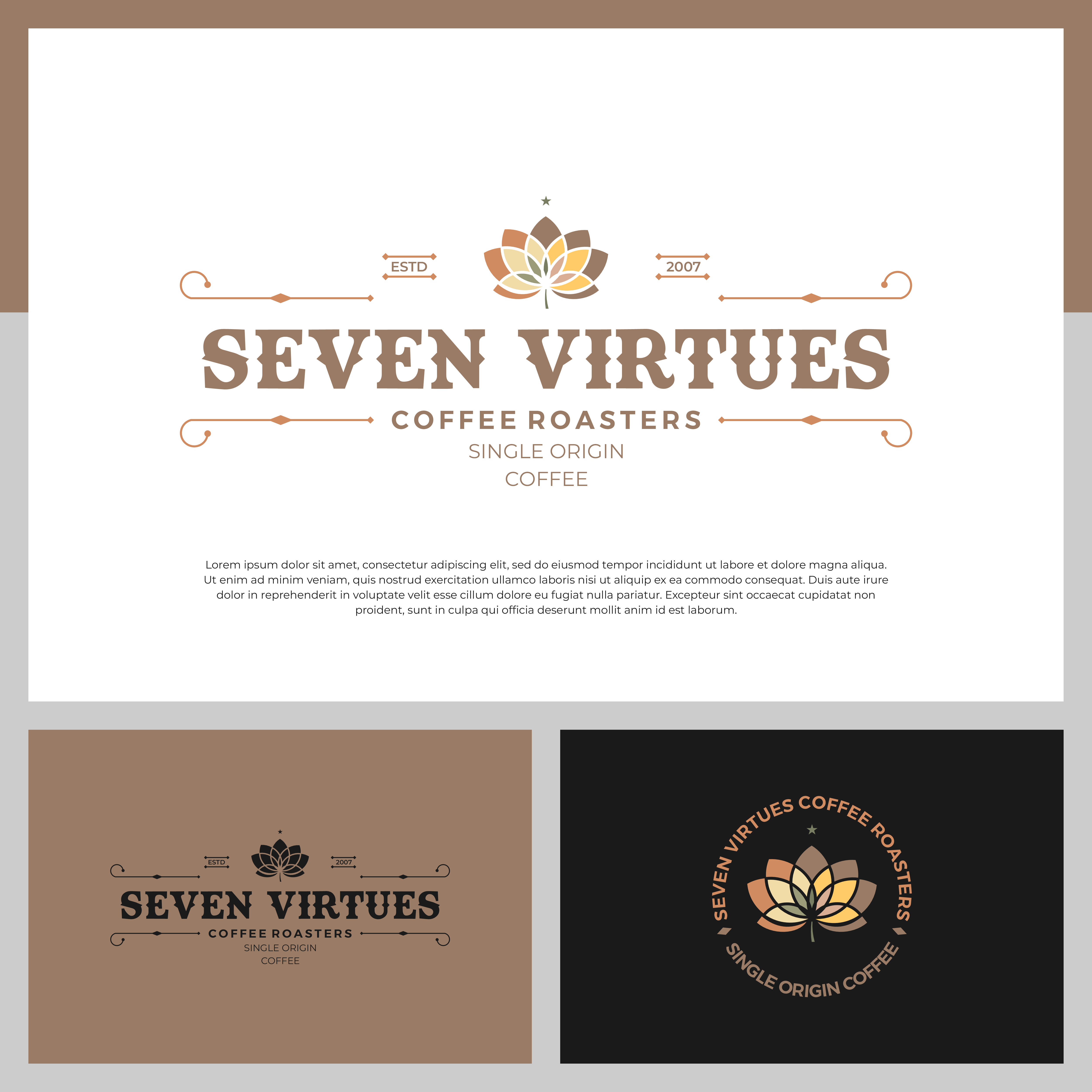 Logo Design by Adilia Romadina for Seven Virtues Coffee Roasters | Design #33101815