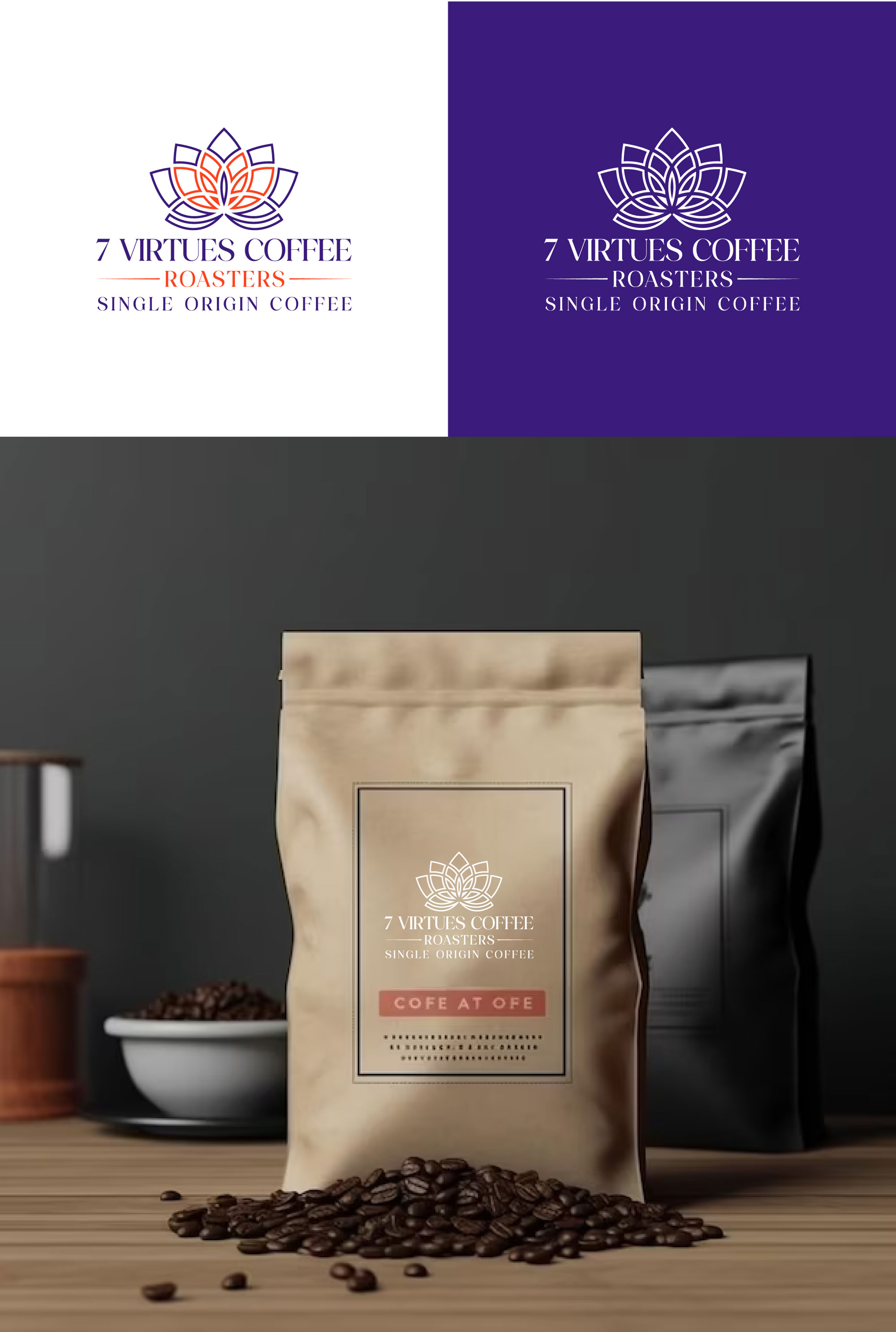 Logo-Design von RA-bica für Seven Virtues Coffee Roasters | Design #33108427