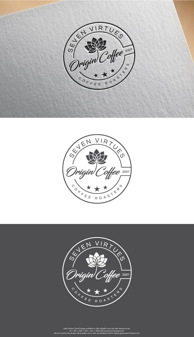 Logo Design by skart for Seven Virtues Coffee Roasters | Design #33110863