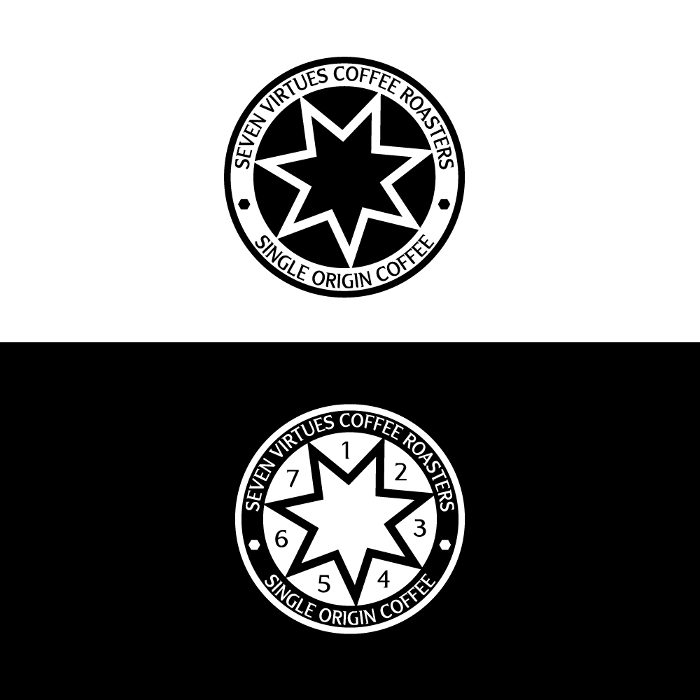 Logo Design by AbdurRahim@ for Seven Virtues Coffee Roasters | Design #33101076