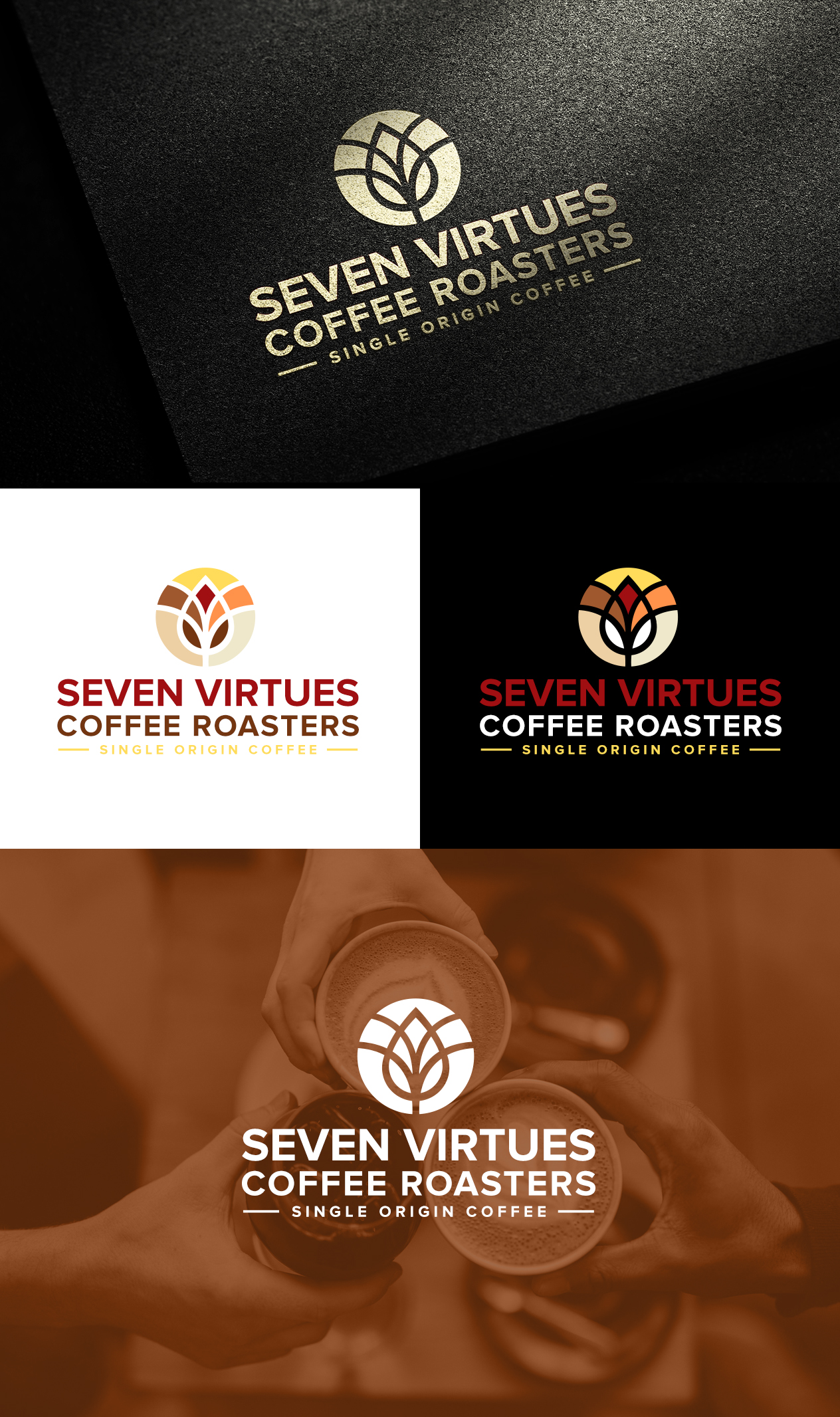Logo Design by BehindSymbols for Seven Virtues Coffee Roasters | Design #33105196