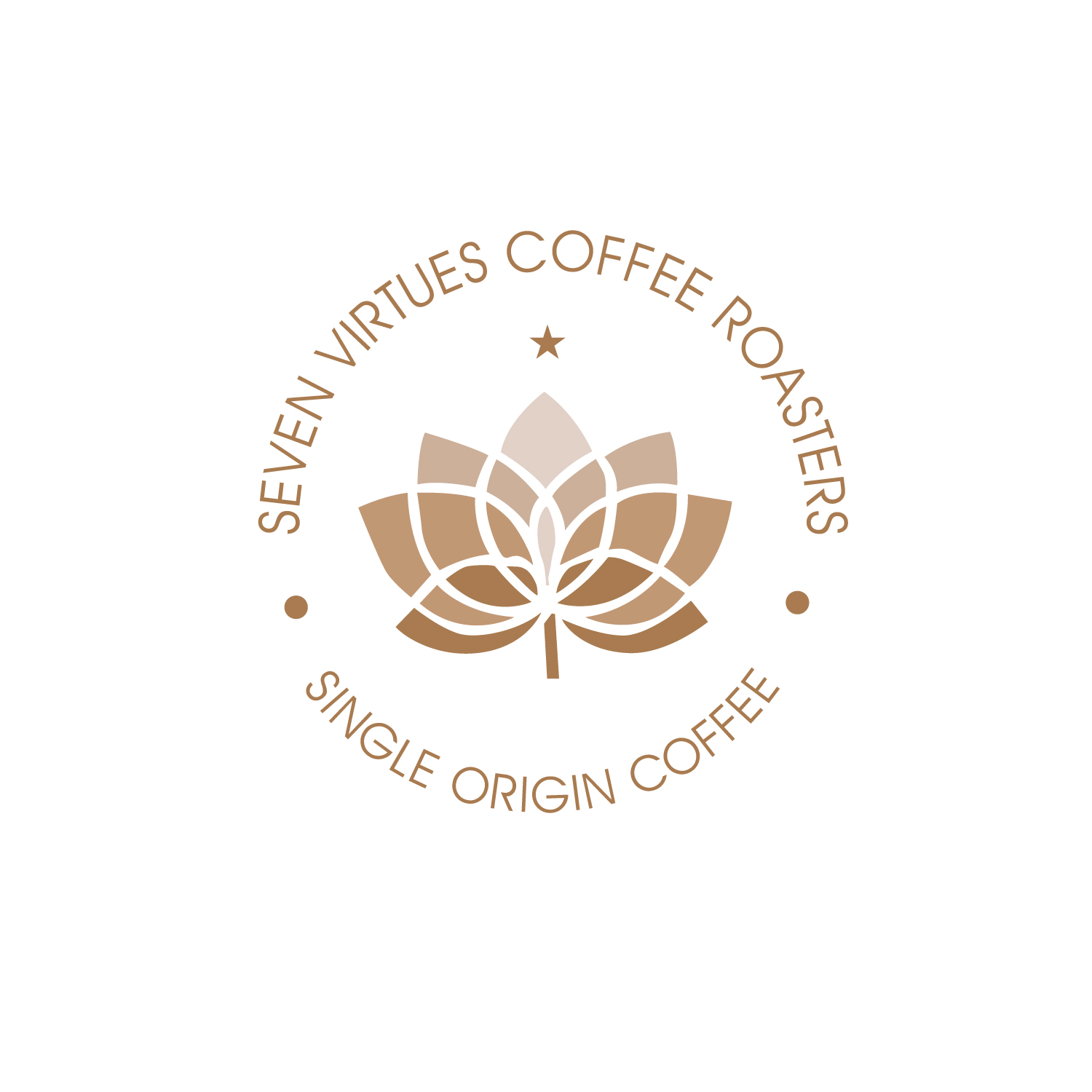 Diseño de Logo por GODDREAMCREATION para Seven Virtues Coffee Roasters | Diseño #33108233