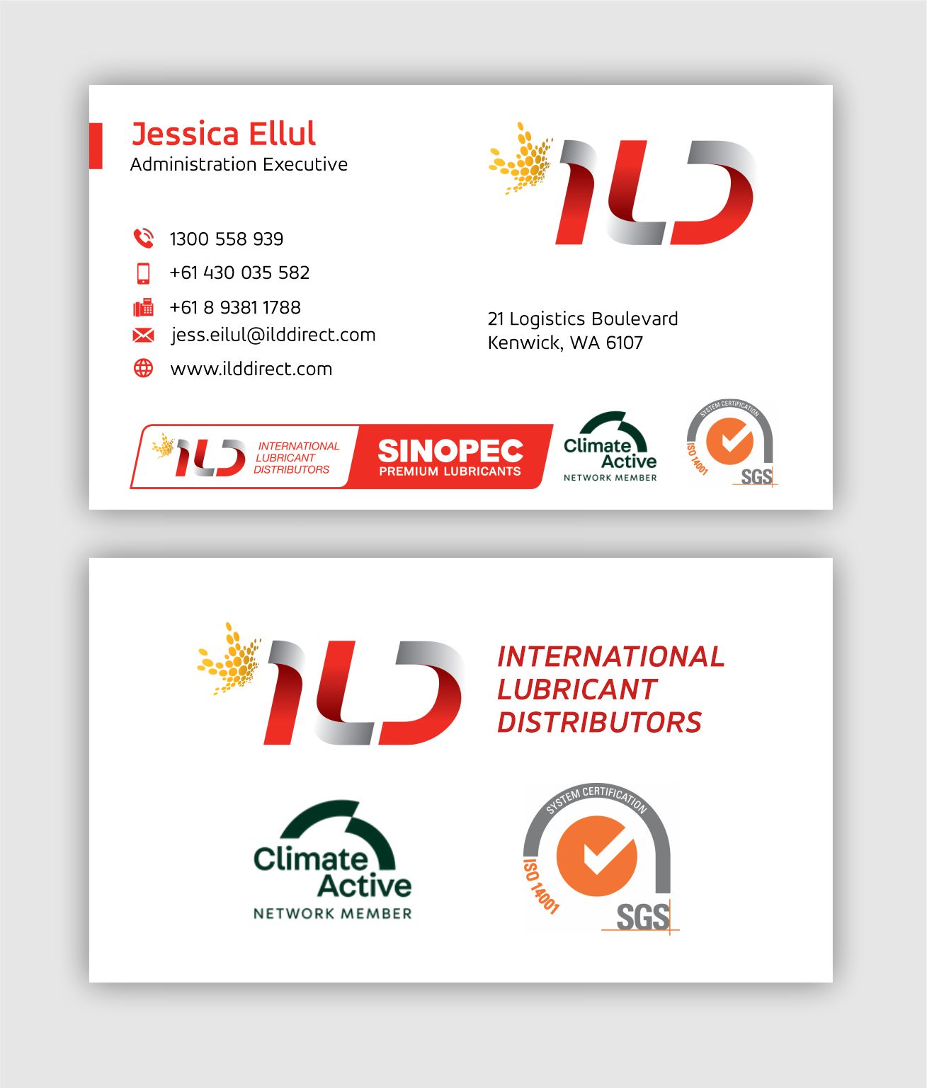 Business Card Design by designer1975 for ILD-SINOPEC | Design #33113451