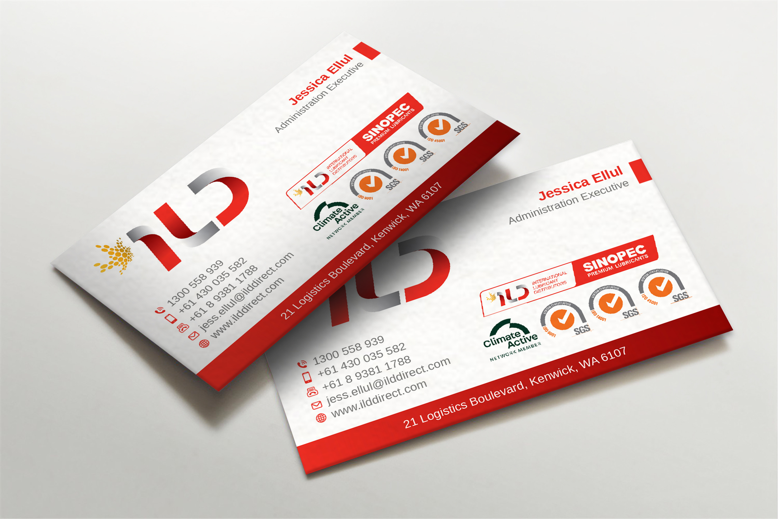 Business Card Design by LAXMI DESIGNHUB for ILD-SINOPEC | Design #33105837