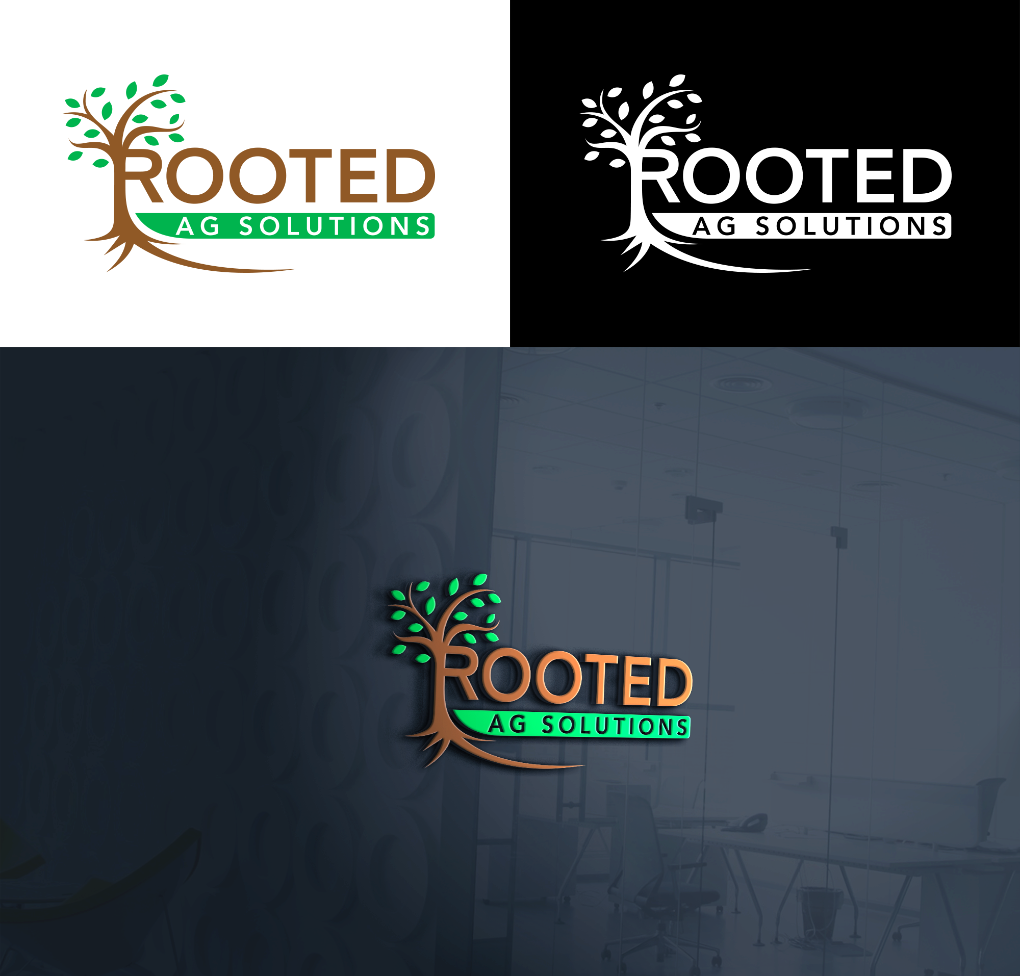 Logo Design by RA-bica for Rooted AG Solutions | Design #33135505