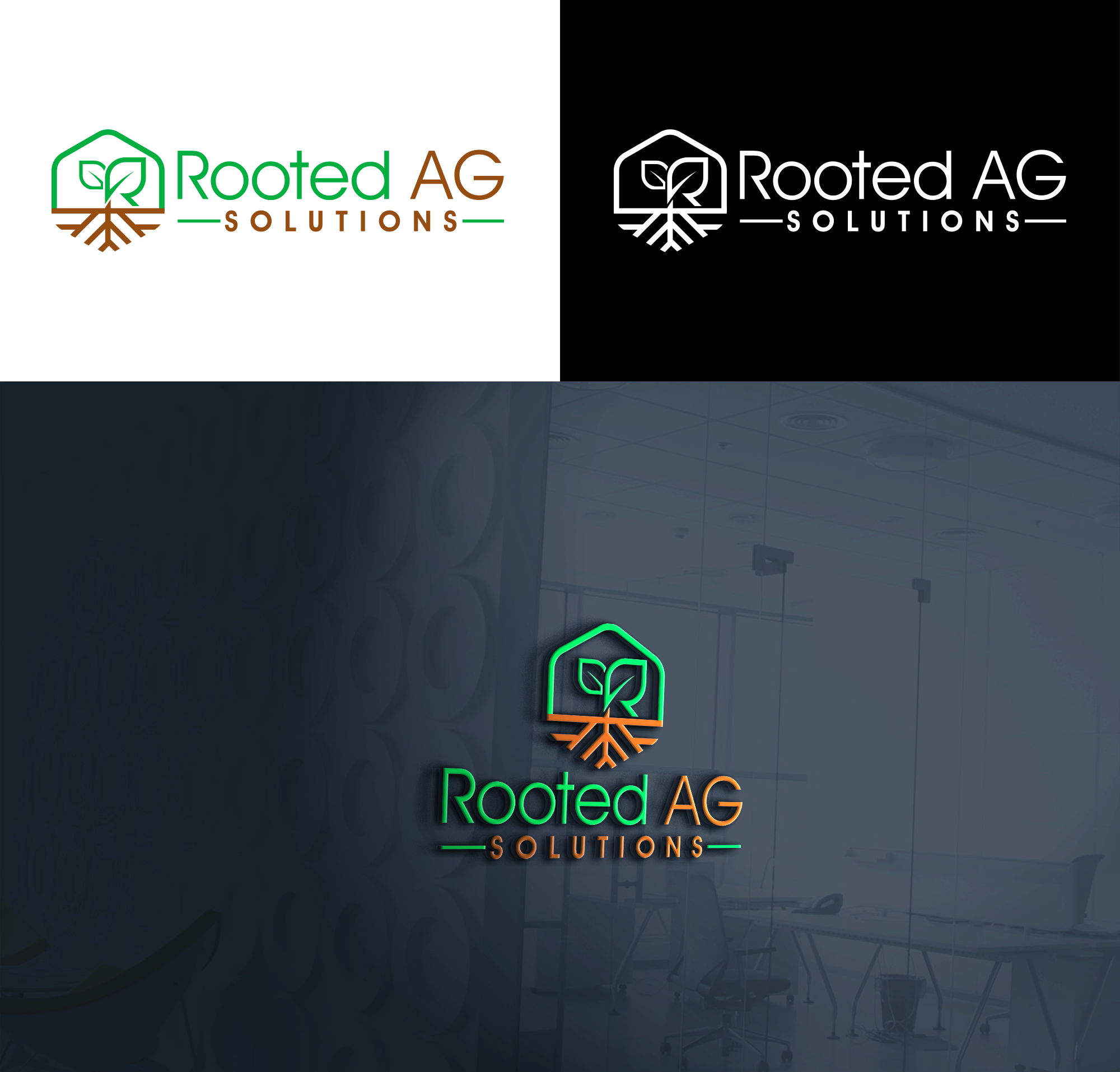 Logo Design by RA-bica for Rooted AG Solutions | Design #33135506