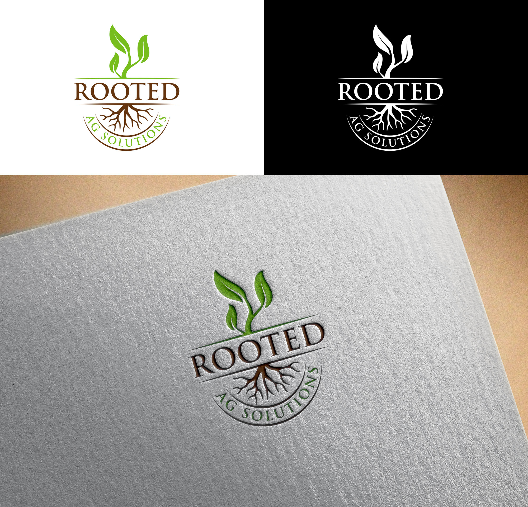Logo Design by RA-bica for Rooted AG Solutions | Design #33135508
